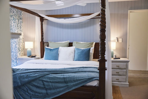 Customer photo review of Tongue & Groove Wood Panel Wallpaper | Mountain Rivers