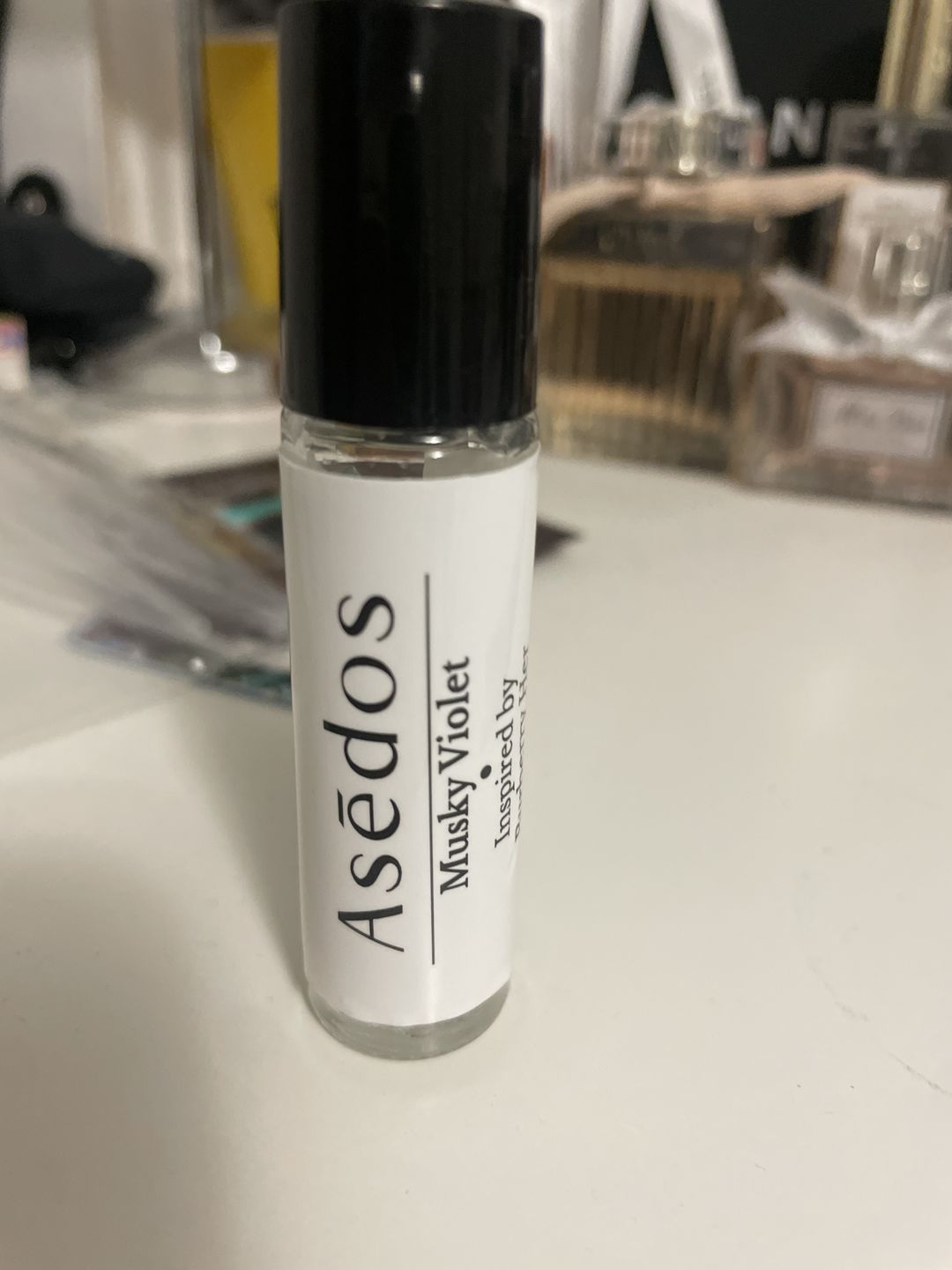 Customer photo review of MUSKY VIOLET PERFUME OIL