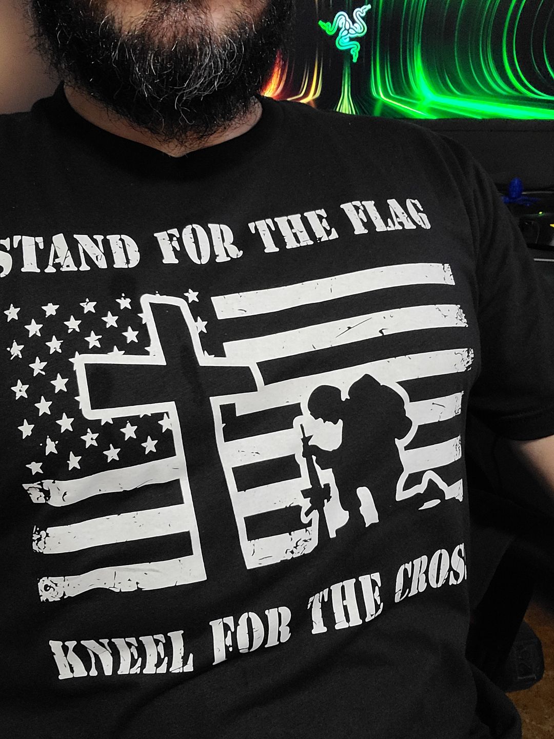 Customer photo review of Kneel For The Cross - Tee