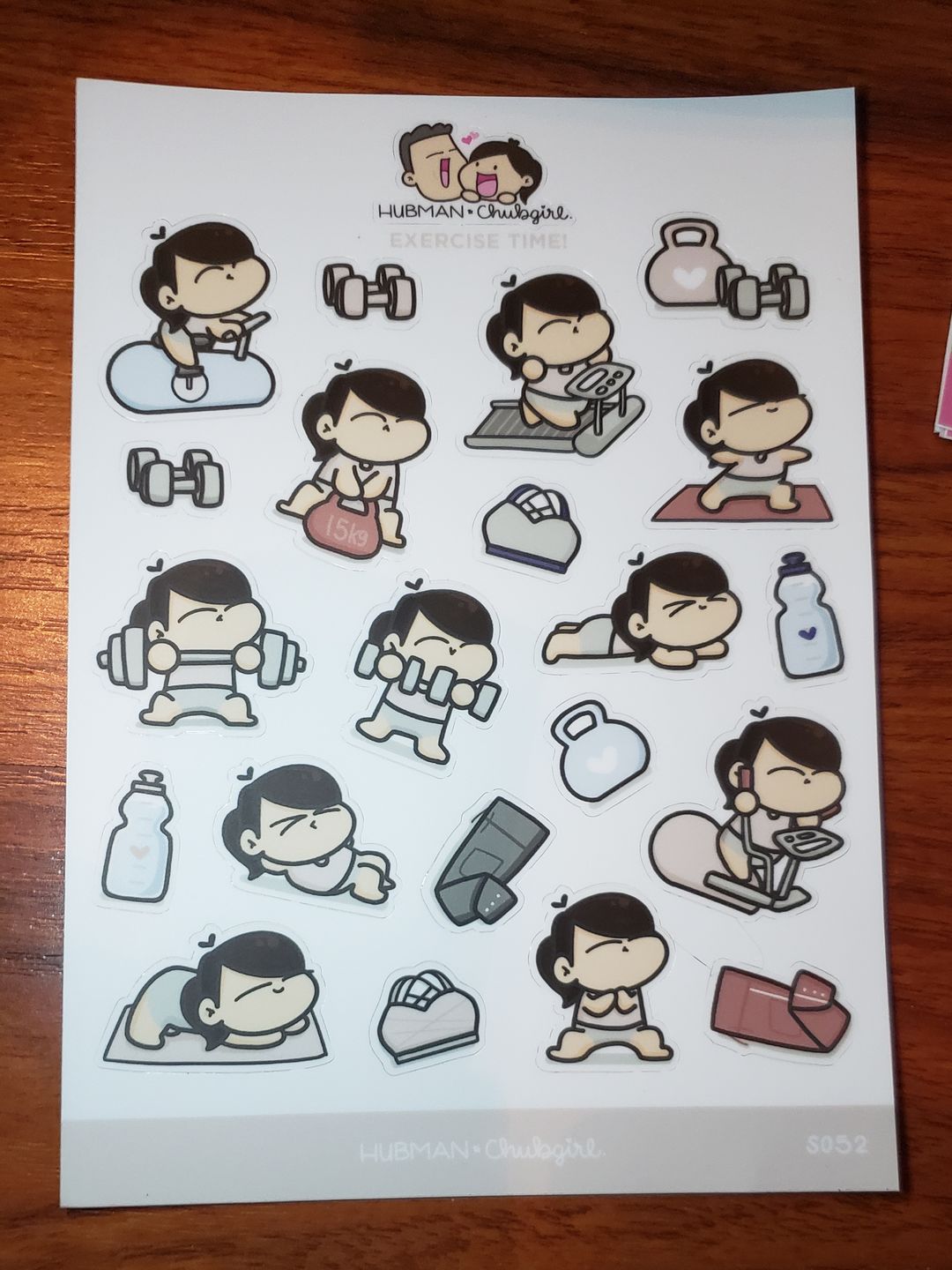 Customer photo review of Sticker Sheet - Exercise Time!