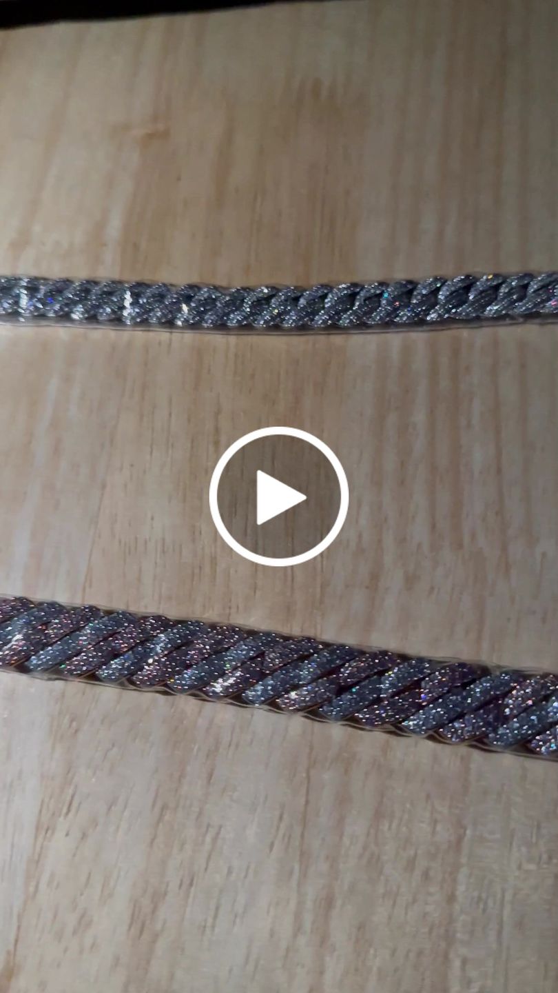 Customer video review of 8mm Iced Cuban Link Chain - White Gold
