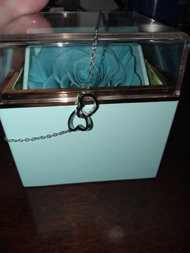 Customer photo review of Eternal Rose Box - W/ Engraved Necklace & Real Rose.