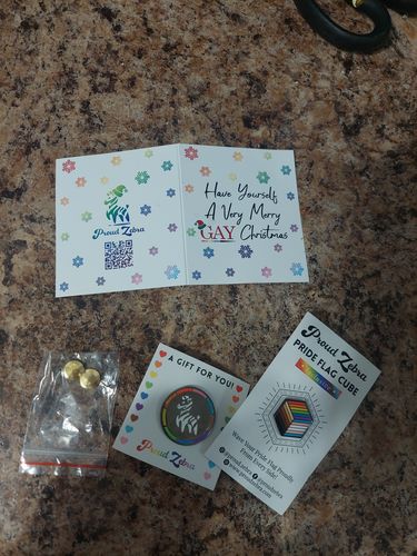 Customer photo review of Inclusive Flag - 3rd Edition Pins [Set]