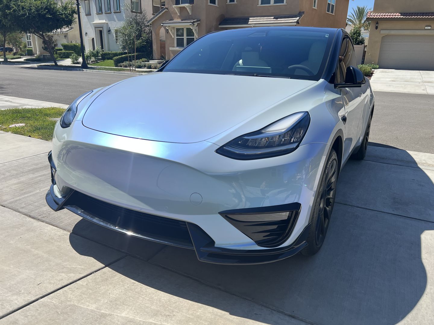Customer photo review of Candy Metallic Dark Gray Blue Vinyl Wrap
