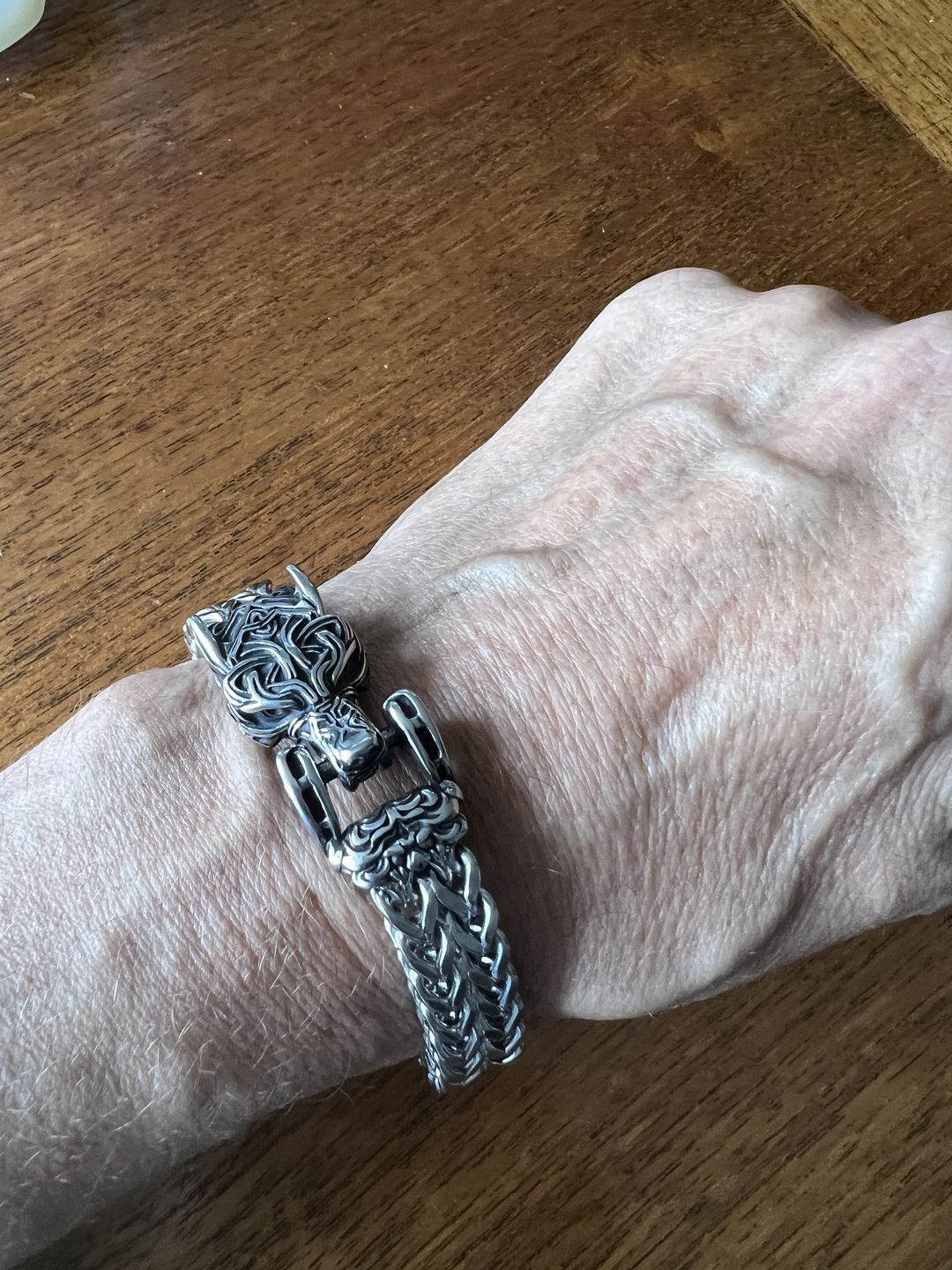 Customer photo review of Fenrir - The Great Wolf - Stainless Steel Bracelet