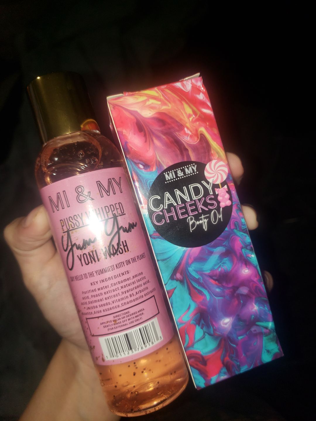 Customer photo review of Candy Cheeks Booty Oil