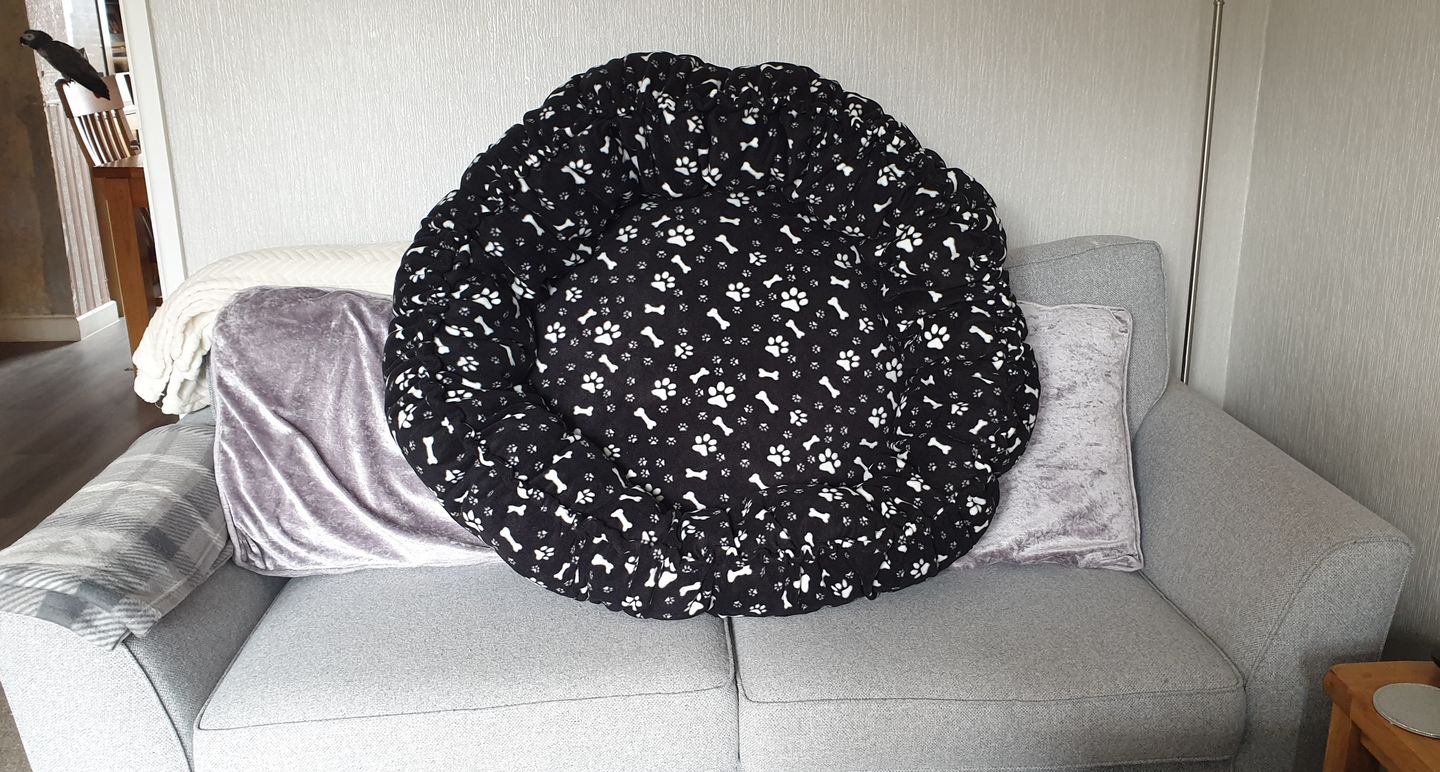 Customer photo review of Paw Print & Bones Anti Pill Polar Fleece Fabric