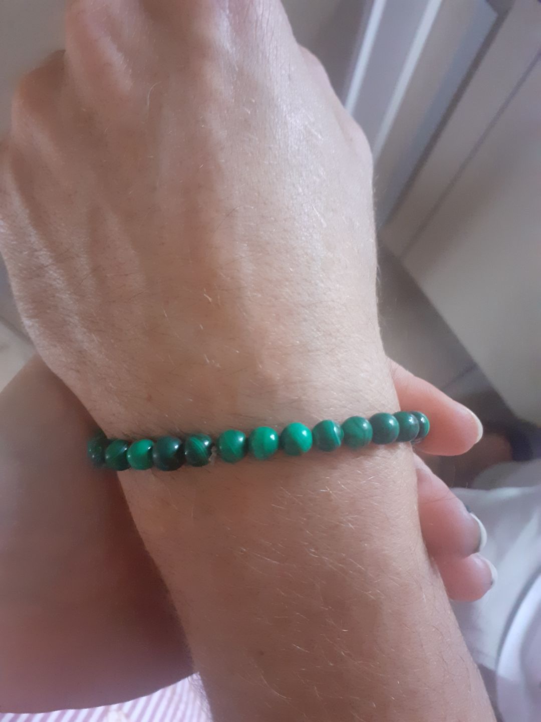 Customer photo review of Bracelet Malachite 6mm