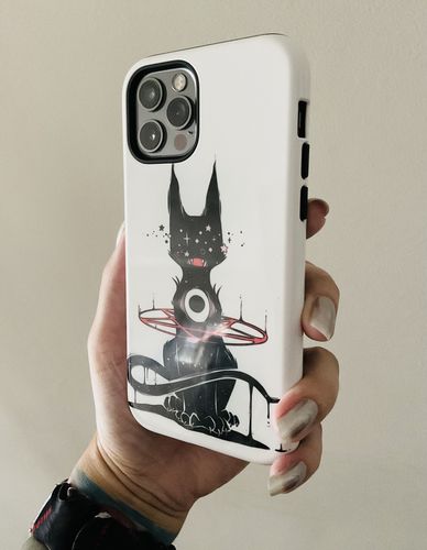 Customer photo review of Demon Cat, Tough Case For iPhone®