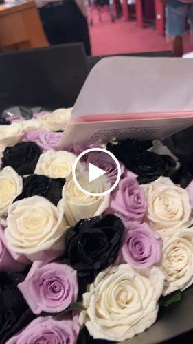 Customer video review of Black & Light Purple Rose Bouquet