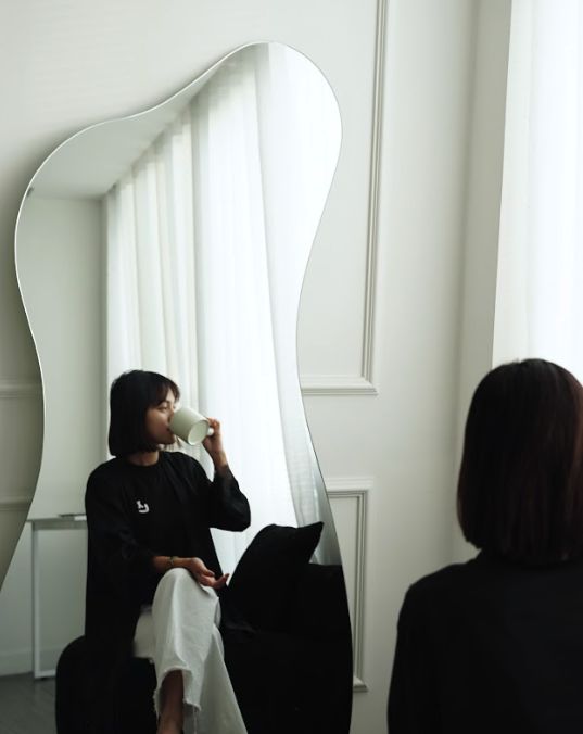 Customer photo review of Cassia - Frameless Full Length Mirror