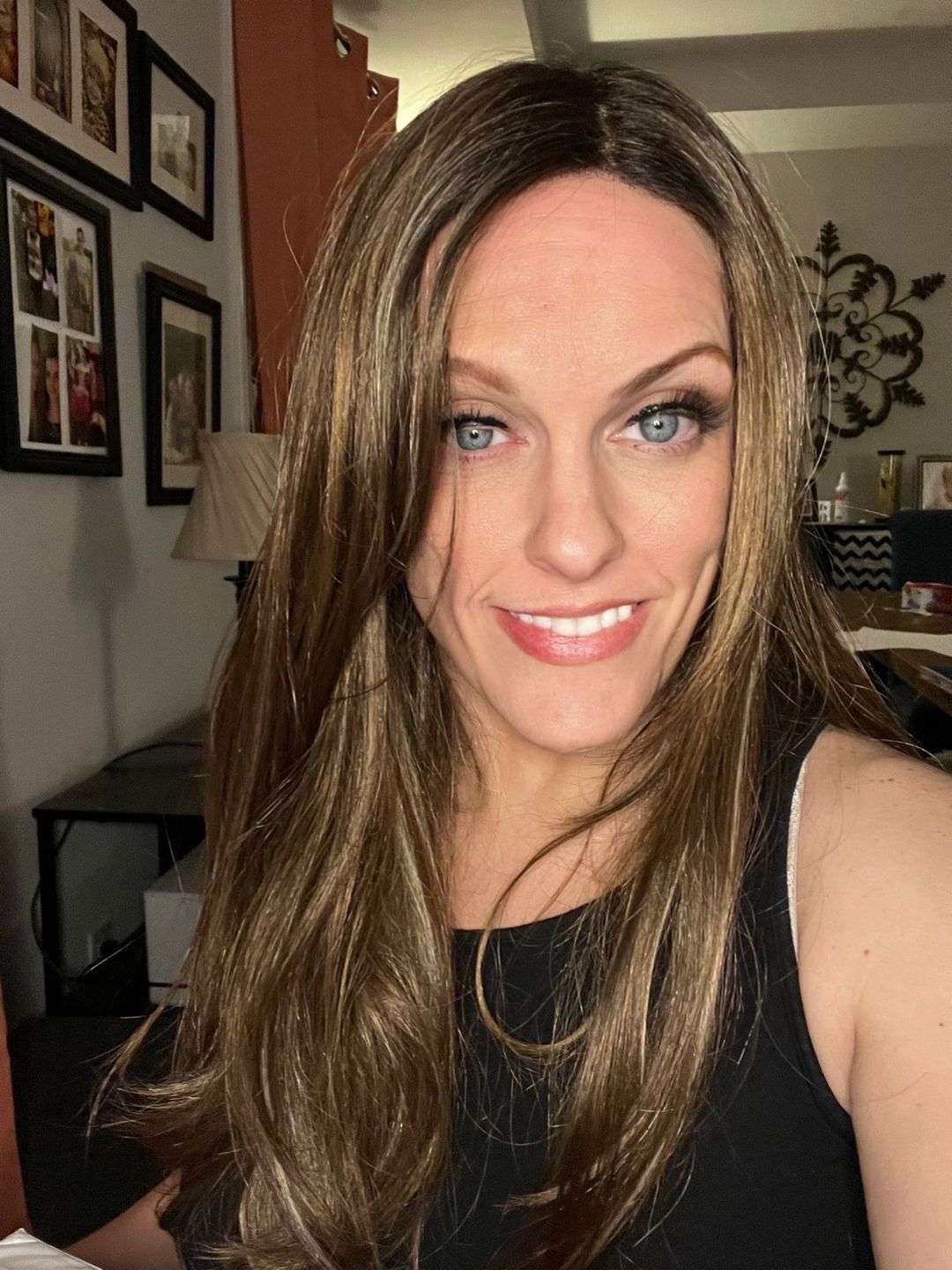 Customer photo review of Mono Hair Topper Virgin Human Hair Brown Balayage #2/8/2