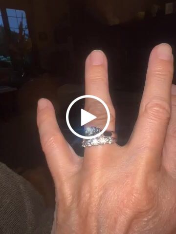 Customer video review of Solitaire Moissanite Half Bezel Set Sterling Silver Engagement Ring