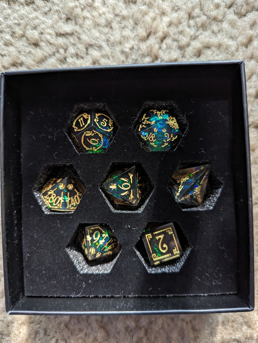 Customer photo review of Elemental Dice Set Collection