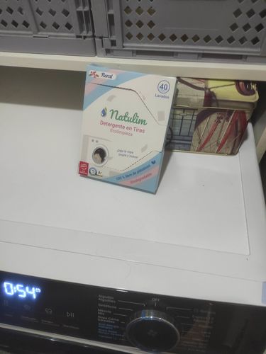 Customer photo review of Eco-Tiras de Detergente 40 lavados Natulim