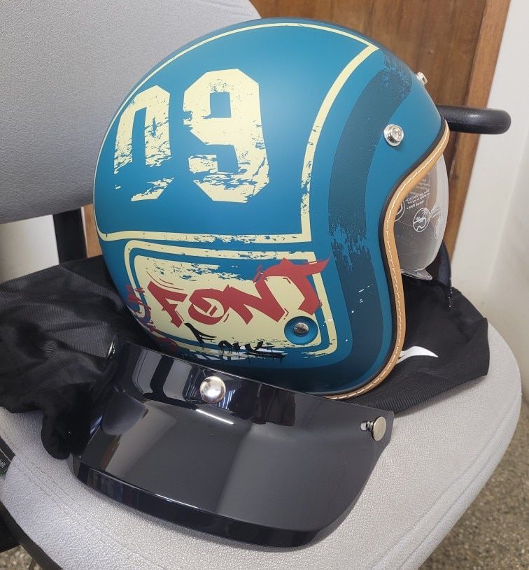 Customer photo review of Retro Motorcycle Open Helmet