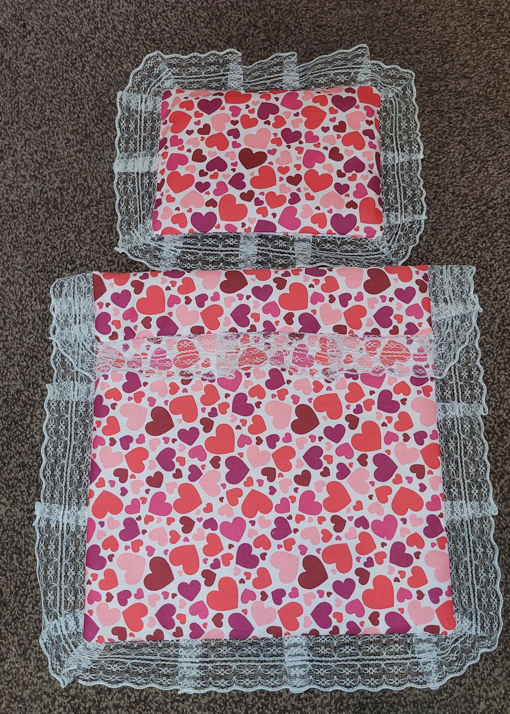 Customer photo review of All Over Hearts Polycotton Fabric