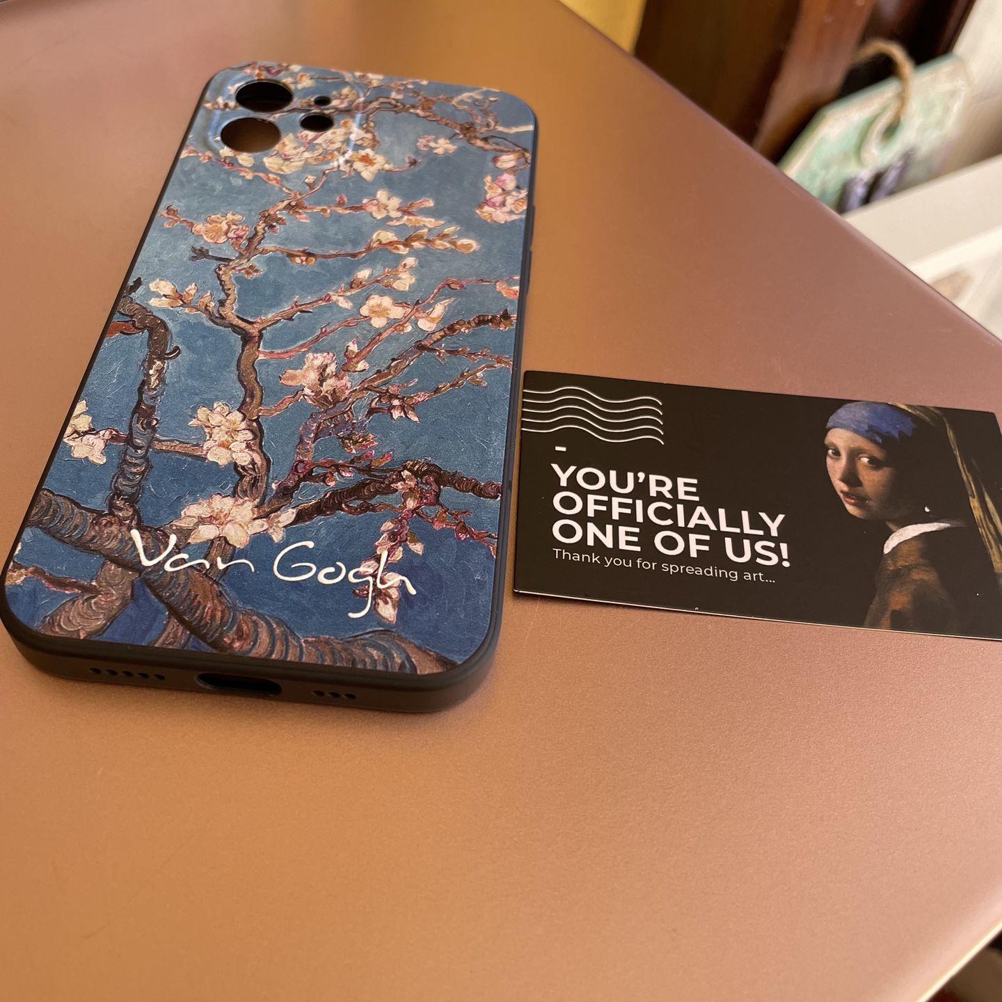 Customer photo review of Van gogh embossed iPhone cases