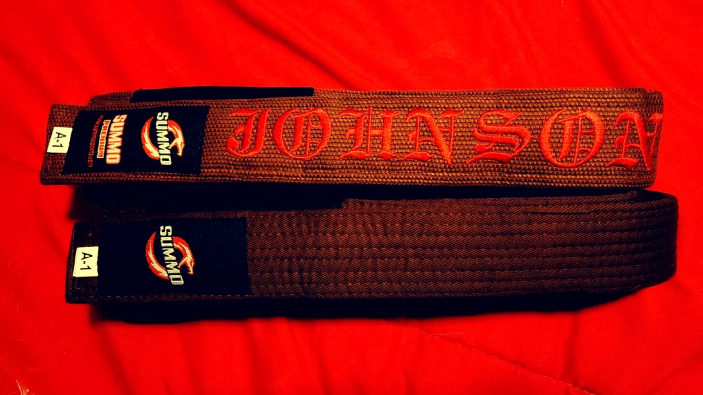 Customer photo review of Premium Custom Name Brazilian Jiu Jitsu BJJ Belt