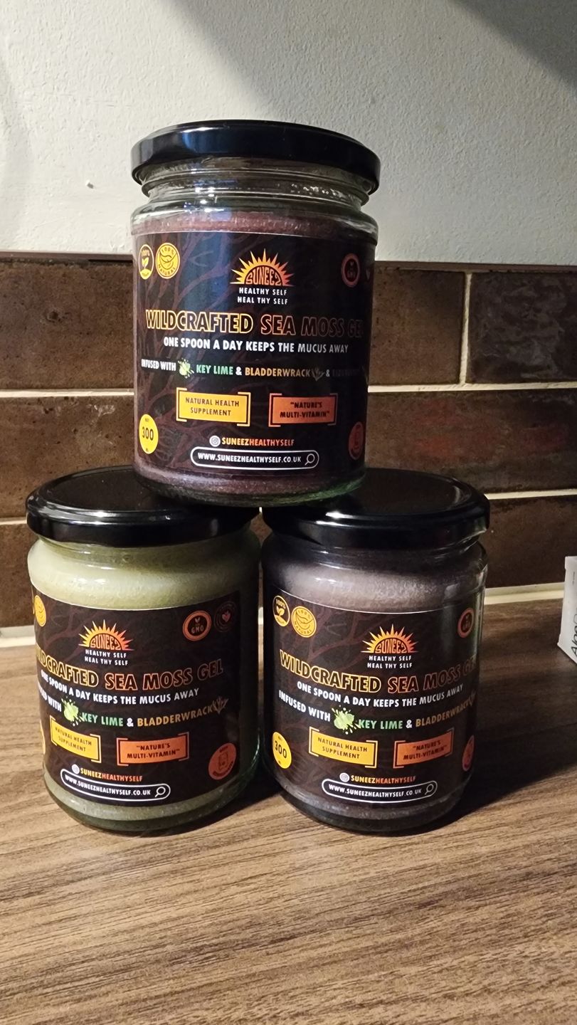 Customer photo review of 2 Wildcrafted Sea Moss Gels Infused with Key Lime & Bladderwrack - 600ML (1 Golden and 1 Purple)