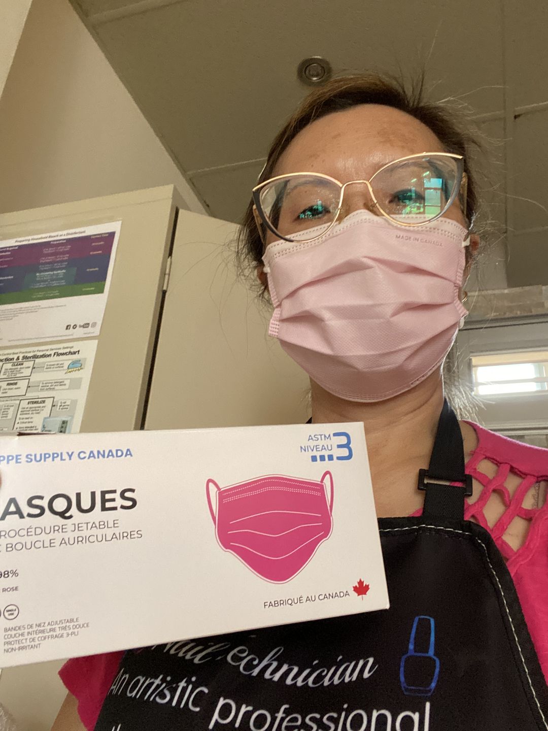 Customer photo review of ASTM Level 3 Medical Procedure Face Mask Made in Canada