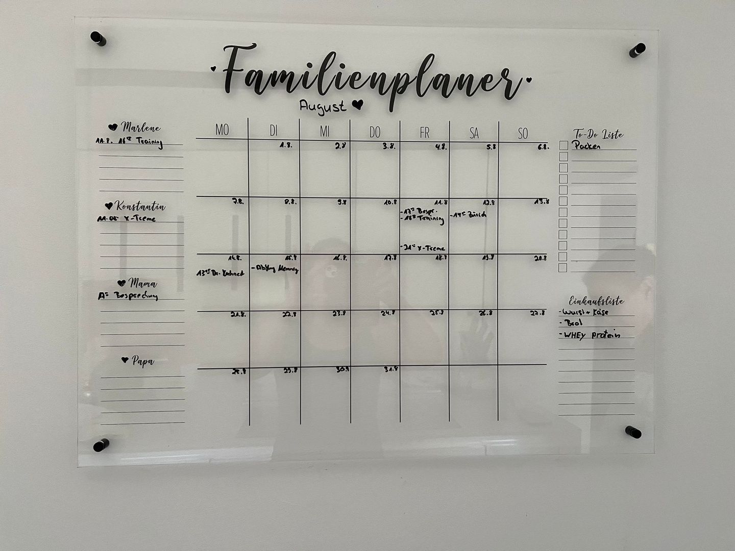 Customer photo review of 4-Namen Familienplaner