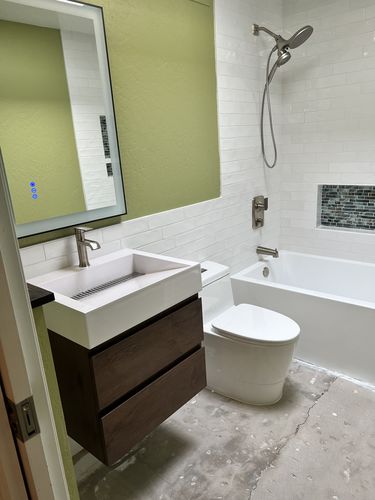 Customer photo review of Engineered Composite Countertop with Integrated Sink