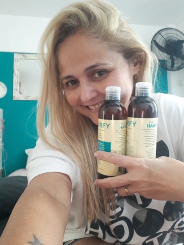 Customer photo review of Combo Anticaída - Shampoo y Acondicionador