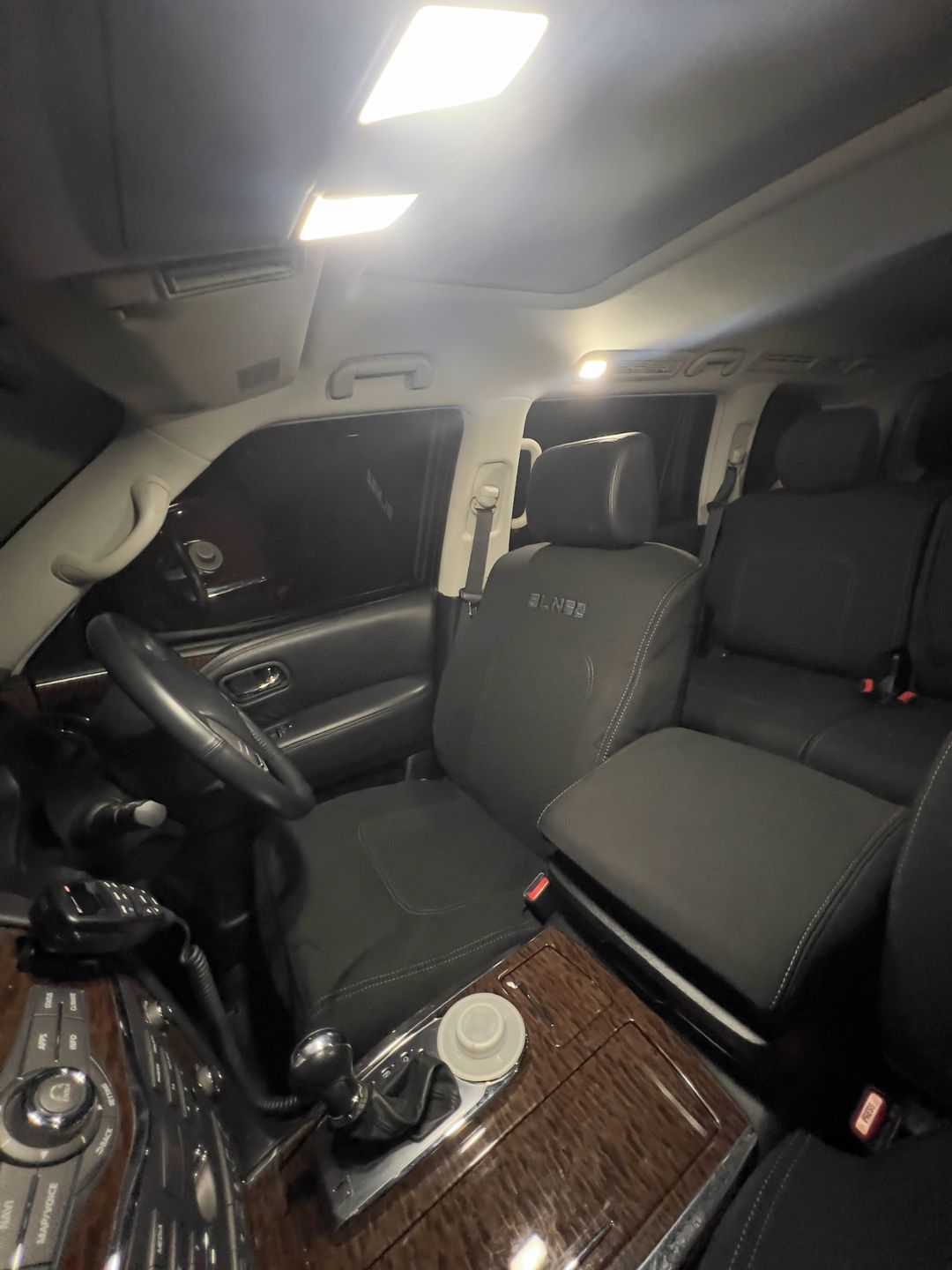 Customer photo review of Nissan Patrol Y62 Premium Neoprene 2nd Row Seat Covers (Made to Order)