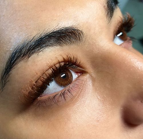 Customer photo review of 0.07 VOLUME COLOR LASHES MIXED LENGTH