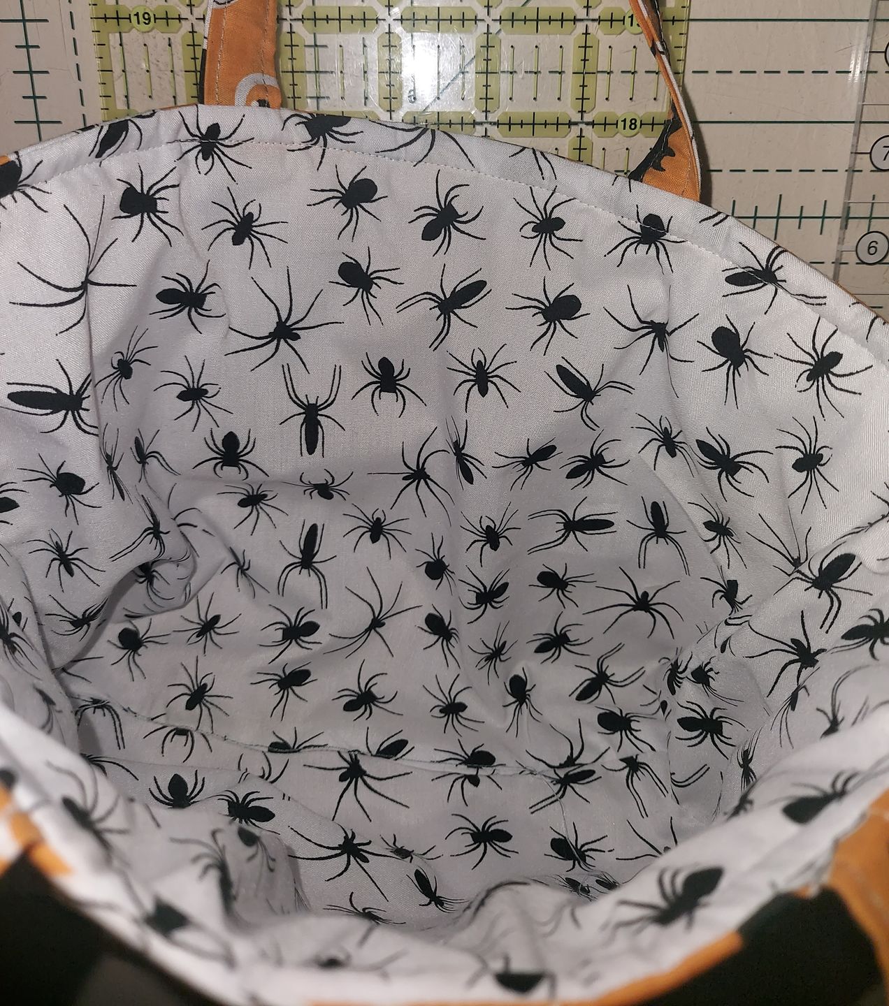 Customer photo review of All Over Spiders Polycotton Fabric