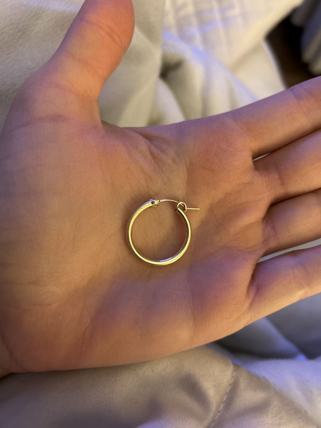 Customer photo review of Midi Gold Filled Hoops