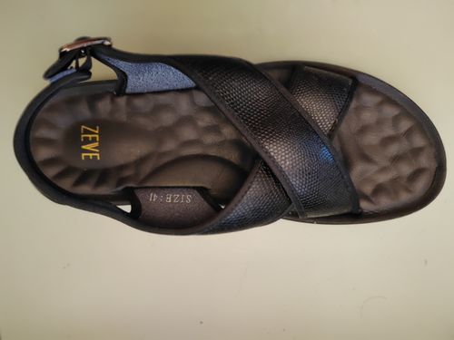 Customer photo review of Slingback Cross Strap Sandal - Black Phyton