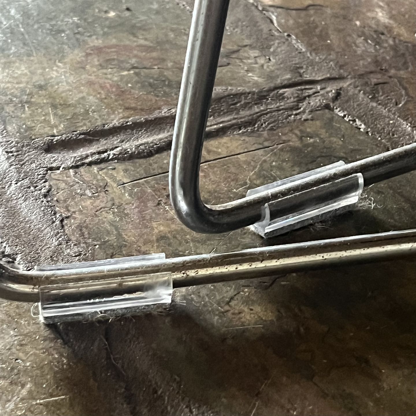 Customer photo review of Clear Felt Clip on Sled Chair Glides - Sleigh Chair Glides