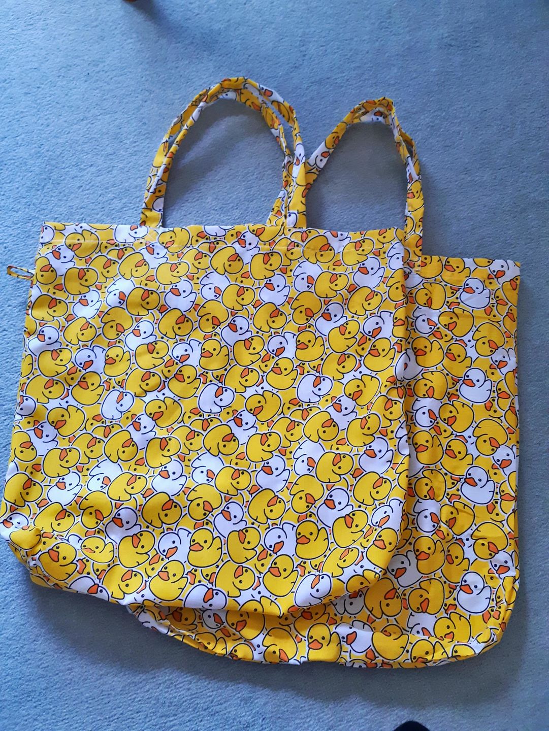 Customer photo review of Yellow and White Rubber Ducks Polycotton Fabric