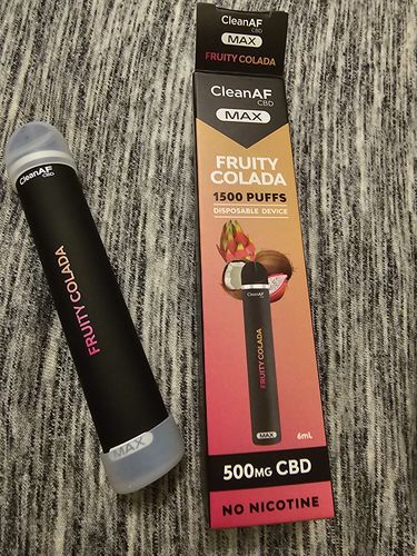 Customer photo review of 500mg CBD Disposable Vape Pen | CleanAF MAX