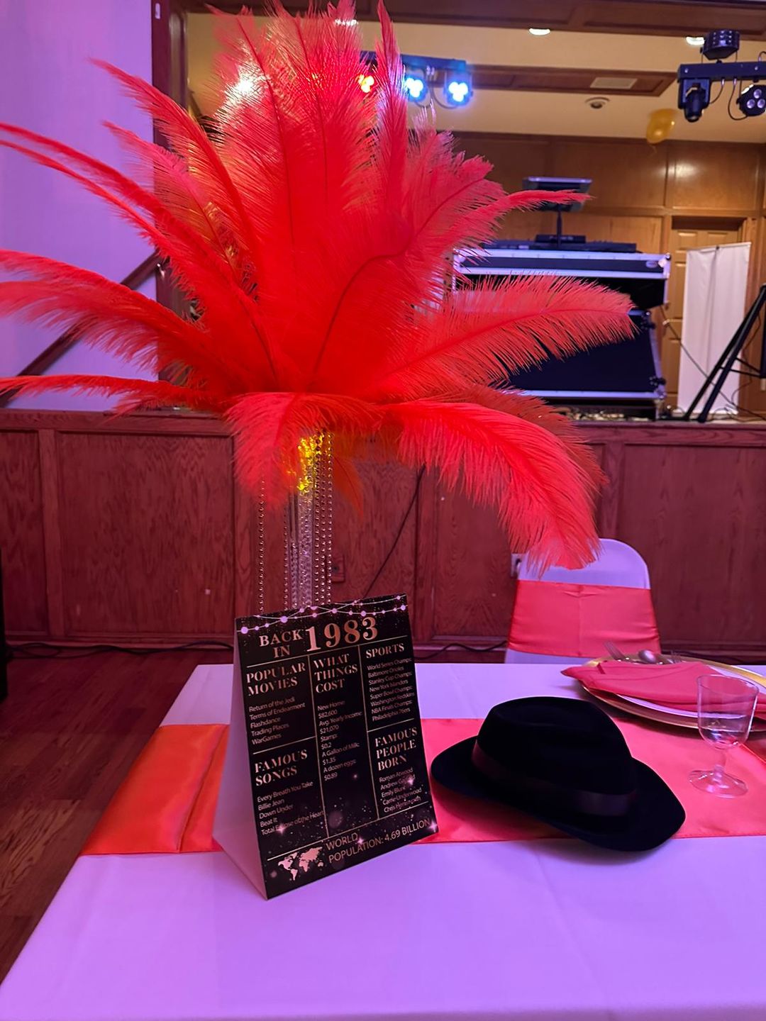 Customer photo review of Ostrich Feather Tail Plumes 15-18" (Orange)