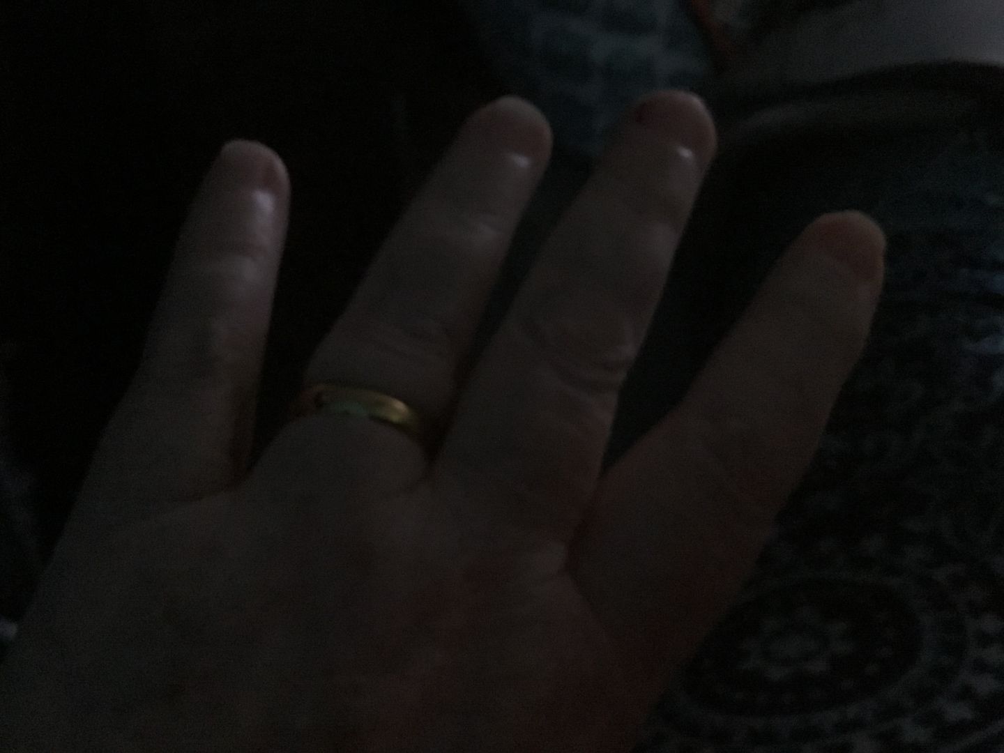 Customer photo review of 4mm - 14k Yellow Gold Tungsten Wedding Band, High Polish Dome Shape, Anniversary Ring