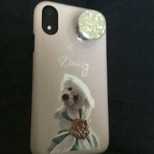 Customer photo review of Custom Pet Phone Case Using Pet Photo + Name