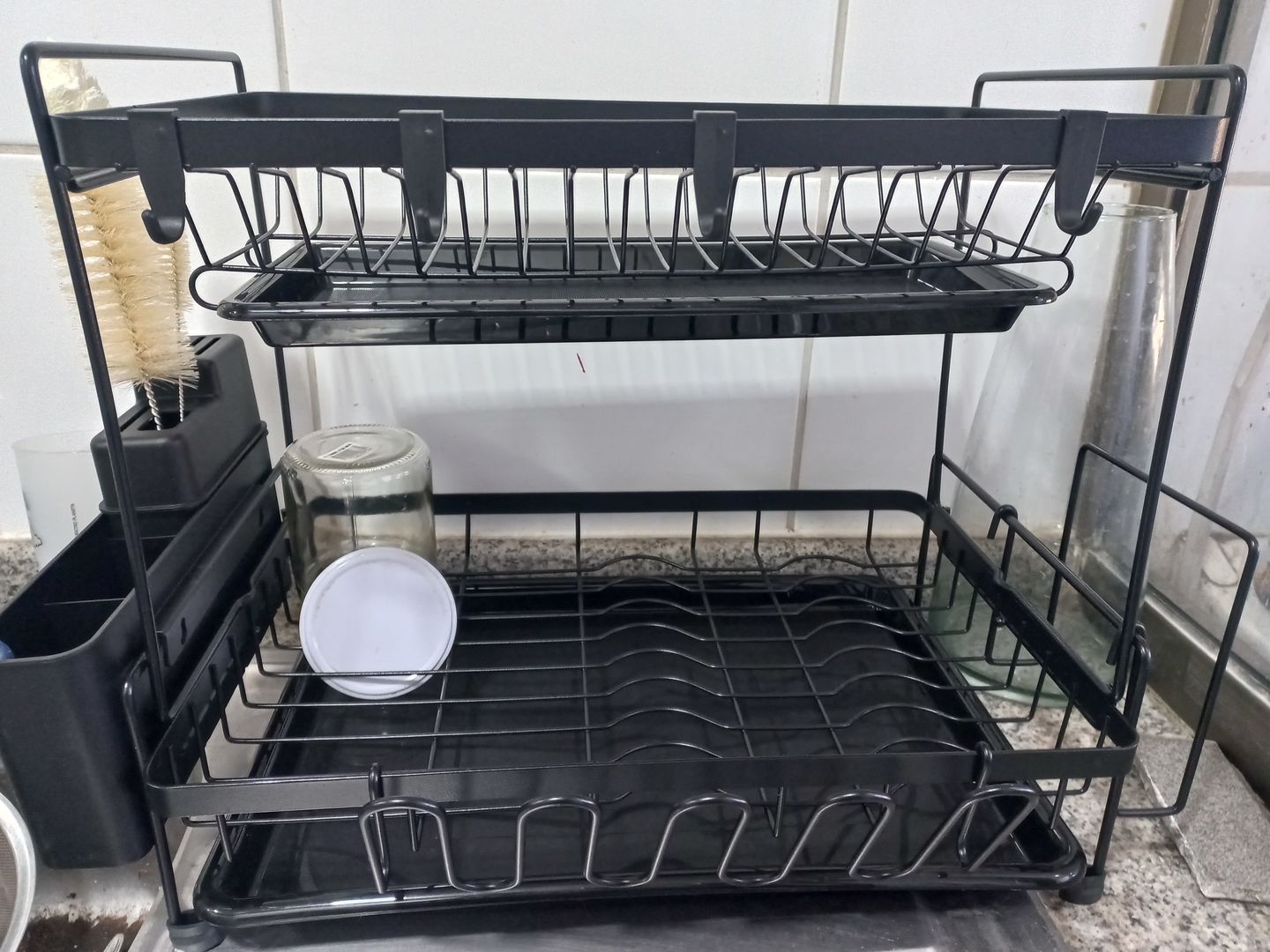 Customer photo review of Secador Escurridor Loza Platos 2 Niveles Organizador Cocina