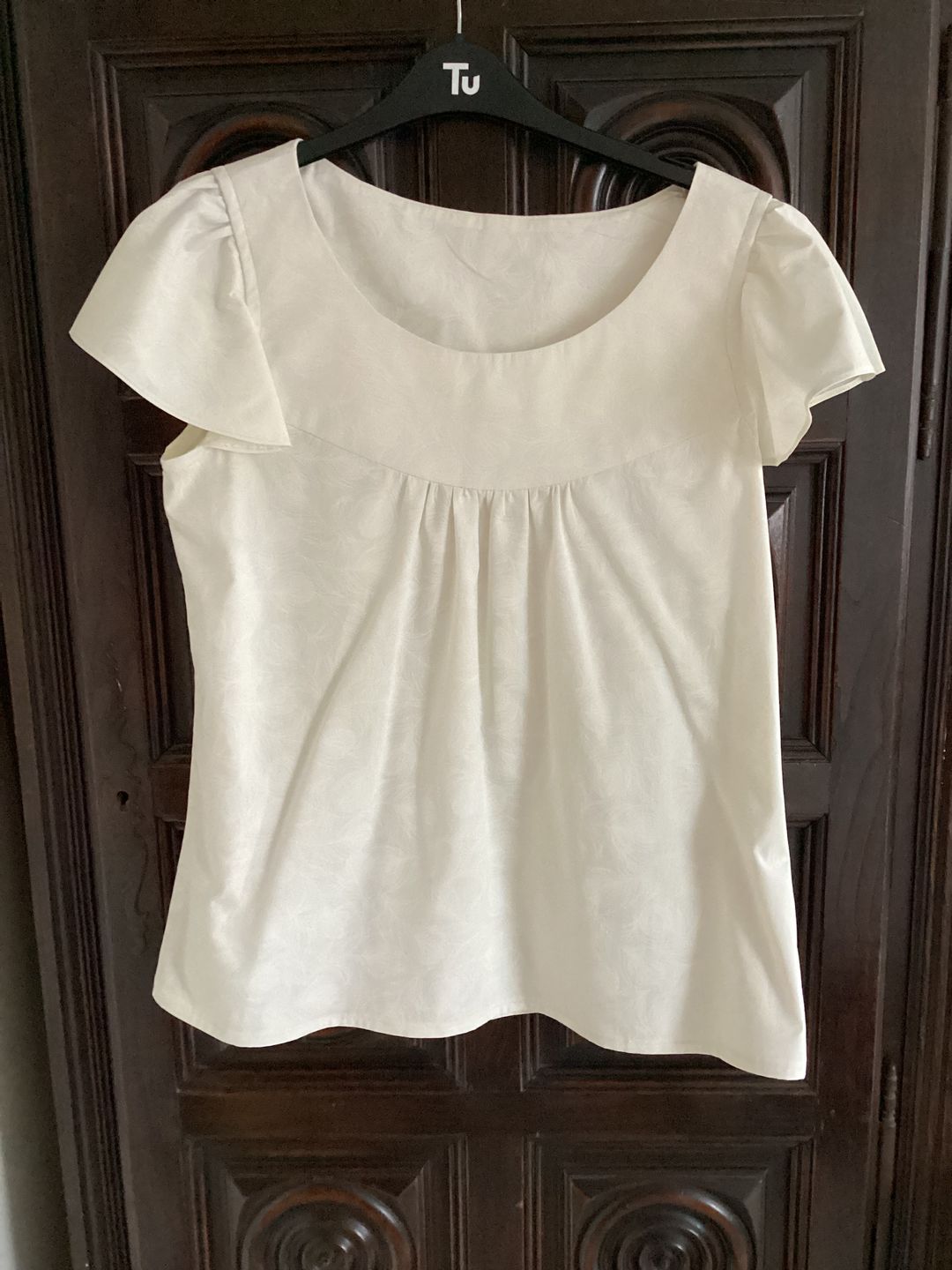 Customer photo review of Delicate Fern Rose & Hubble Cotton Poplin Fabric