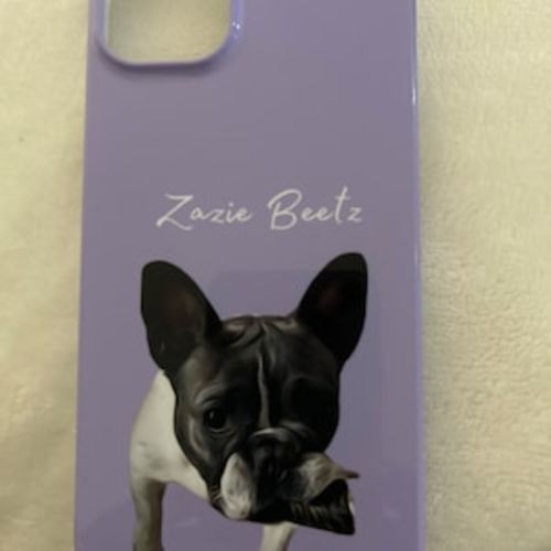 Customer photo review of Custom Pet Phone Case Using Pet Photo + Name