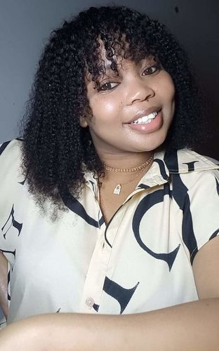 Customer photo review of Brandy Water Wave Fringe 10"