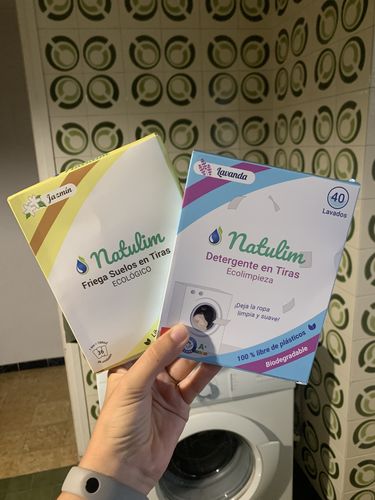 Customer photo review of Eco-Tiras de Detergente 40 lavados Natulim