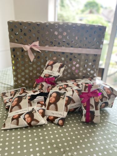 Customer photo review of Personalised Photo Wrapping Paper