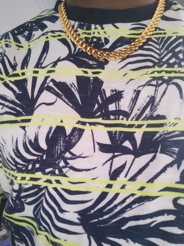 Customer photo review of BOXED CLEAN CUBANA CHAIN. - 12MM 18K GOLD