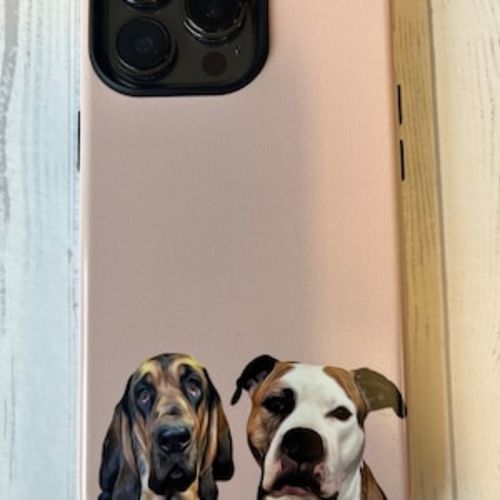 Customer photo review of Custom Pet Phone Case Using Pet Photo + Name