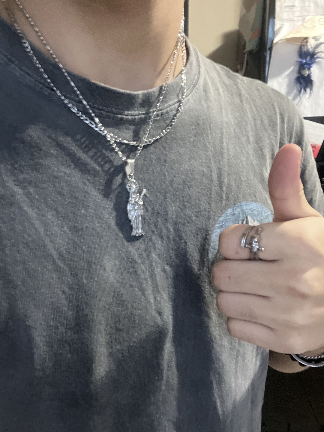 Customer photo review of SANTA MUERTE PENDANT
