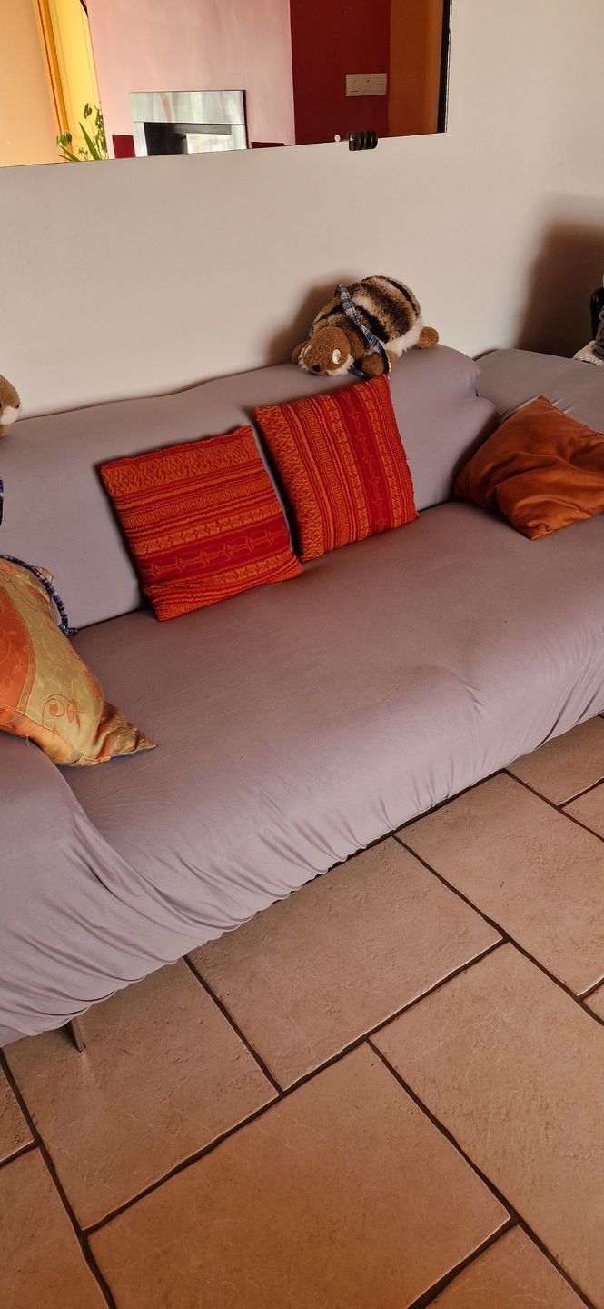 Customer photo review of Gris clair - Housses Extensibles de Fauteuil et Canapé