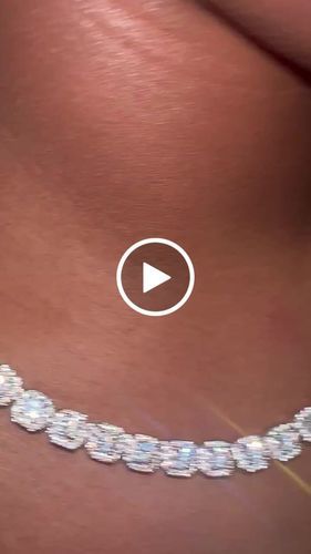 Customer photo review of Micro Moissanite Clustered Tennis Chain - 925 Silver - D Colour - VVS1